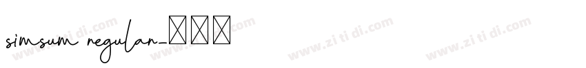 simsum regular字体转换